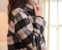 Karen Kane Oversized Brushed Blazer in plaid - women's jacket - alternate view