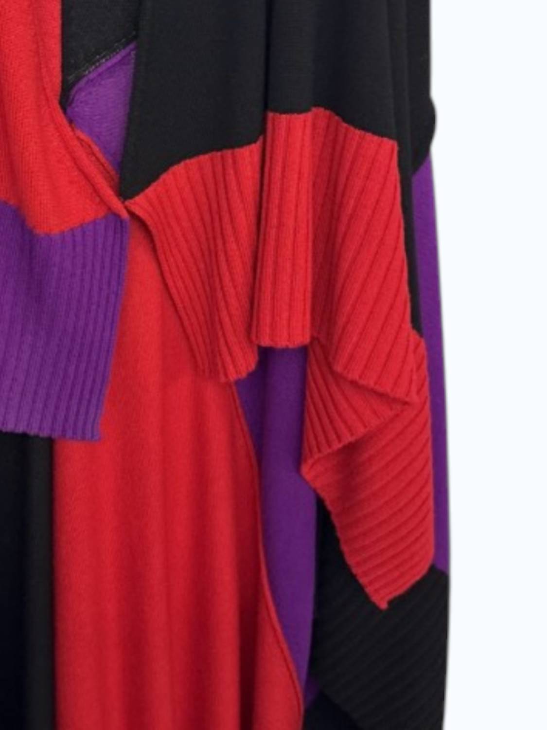 Pier Antonio Gaspari Women's Draped Knit Poncho in multi - women's sweater