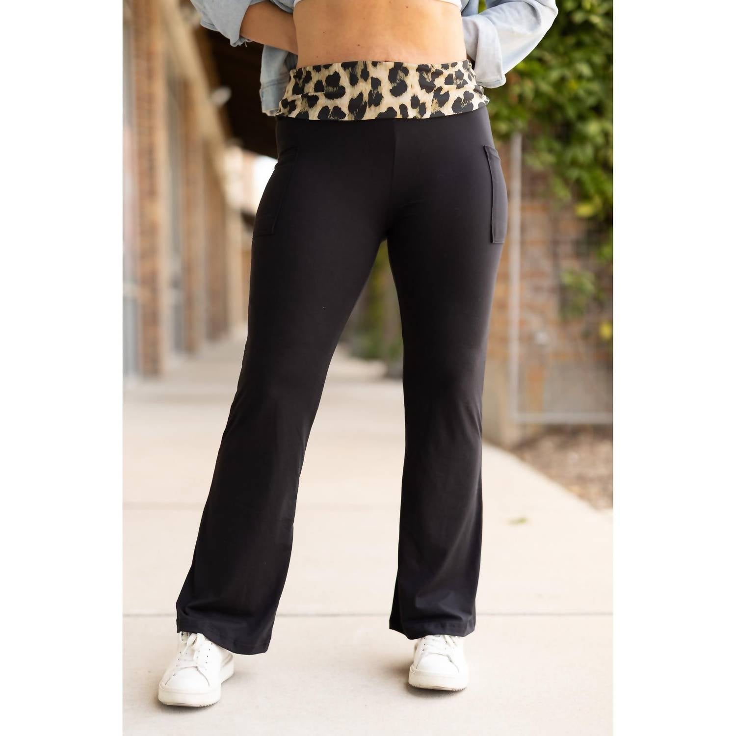 Julia Rose - Kristen Fold Over Bootcut Leggings