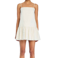 SER.O.YA Krista Linen Mini Dress in eggshell - women's dress