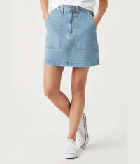 Faherty - Solstice Denim Utility Skirt