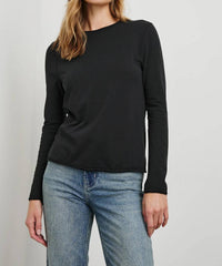 Rails Long Sleeve Crew Neck T-shirt in black - women's long sleeve top