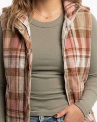 Staccato - Zipper Front Plaid Vest