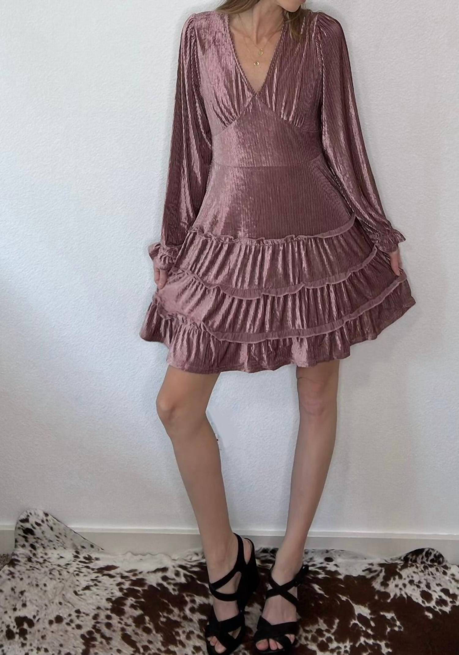 Very J - Allie Velvet Holiday Mini Dress