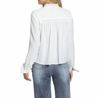 Apny - Cropped Check Shirt With Ruffle Detai