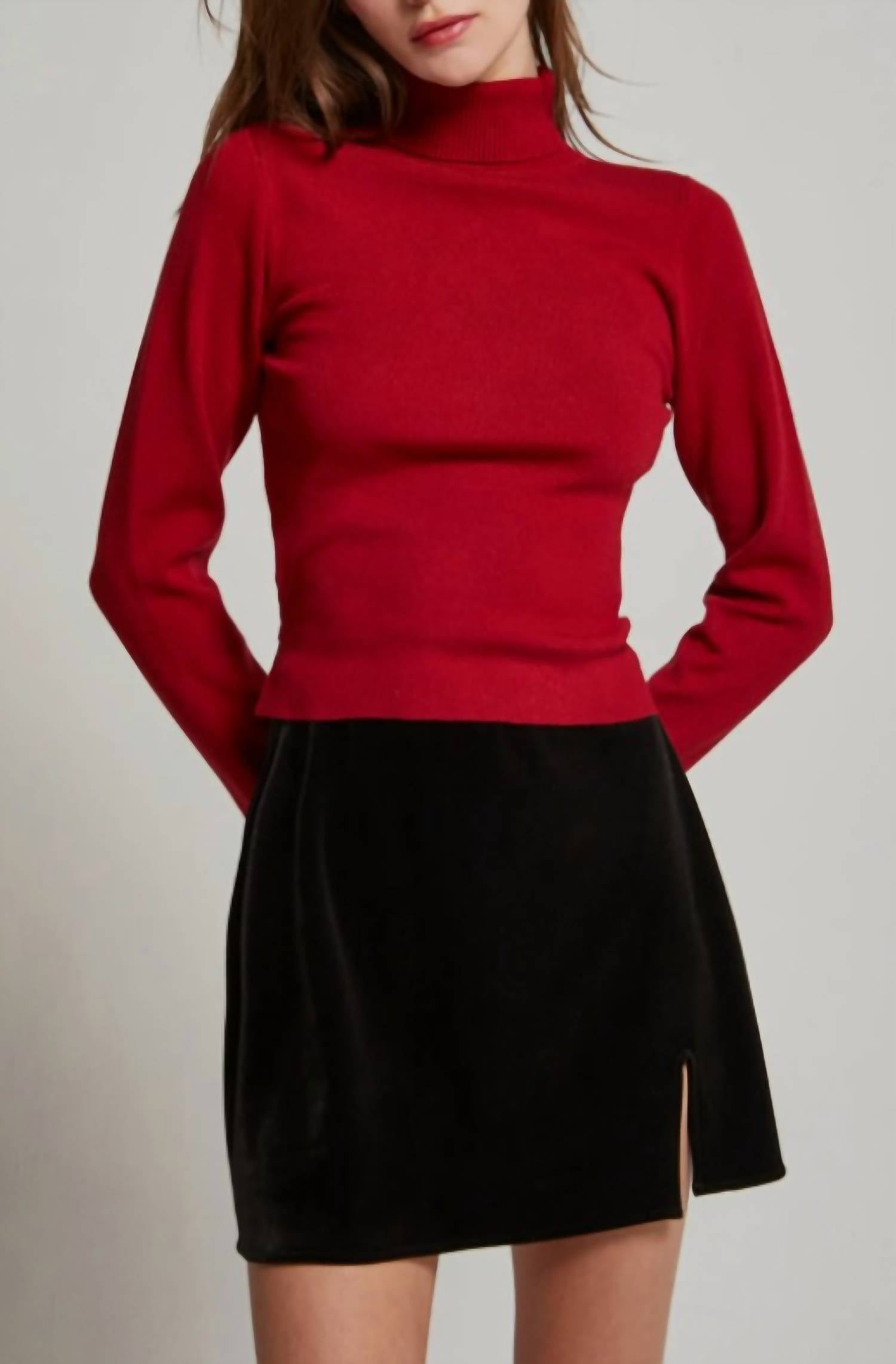 Crescent - Mara Velvet Mini Skirt