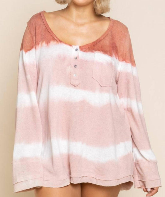 Stripe Tie Dye Plus Sweater