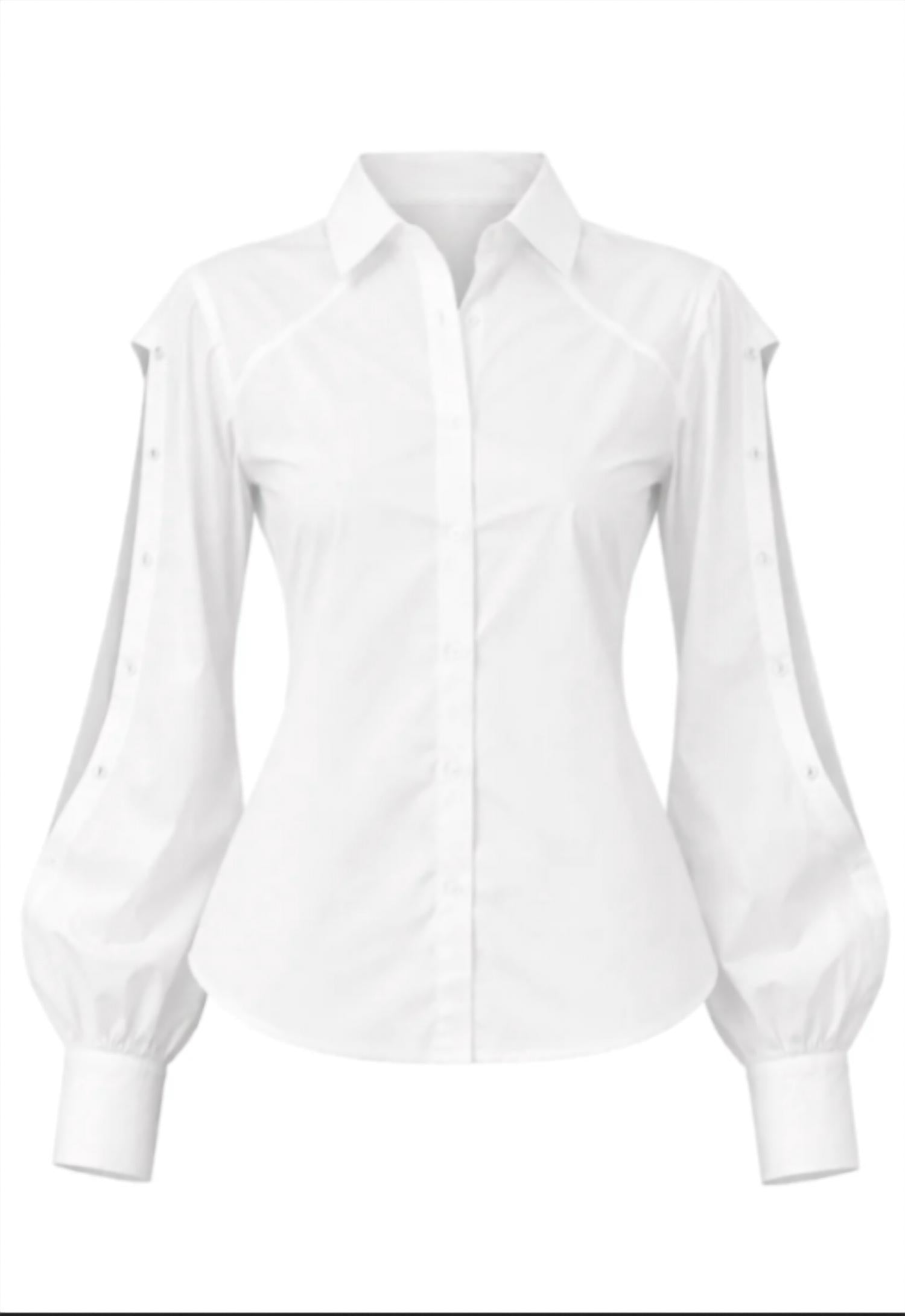 The Athletic Side Of Us - Anne Detachable Back Shirt – Two-way Spring Top