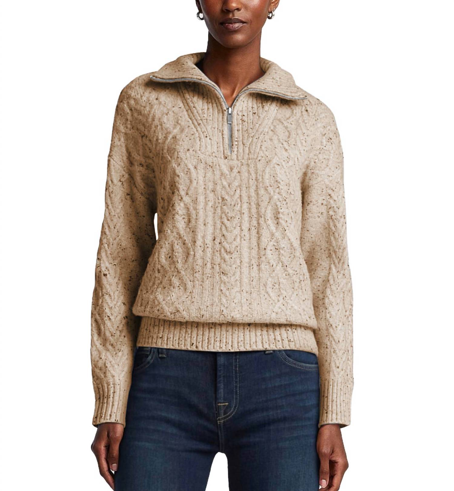 Silver Jeans Co - Quarter Zip Mockneck Sweater - Plus
