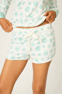 Pj Salvage - Snowflake Wishes Pointelle Shorts