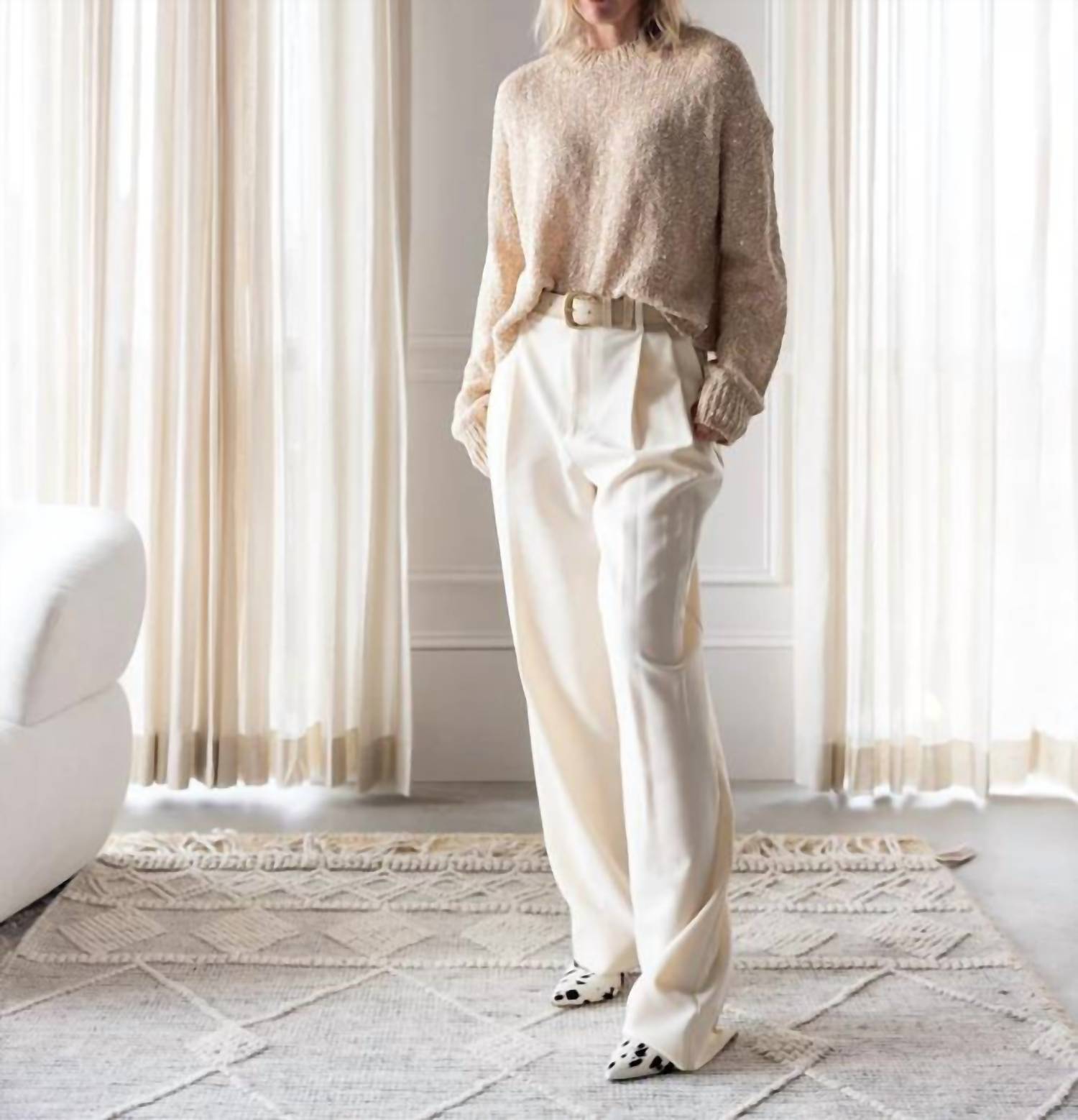 Alysi - Cotton Sequin Sweater