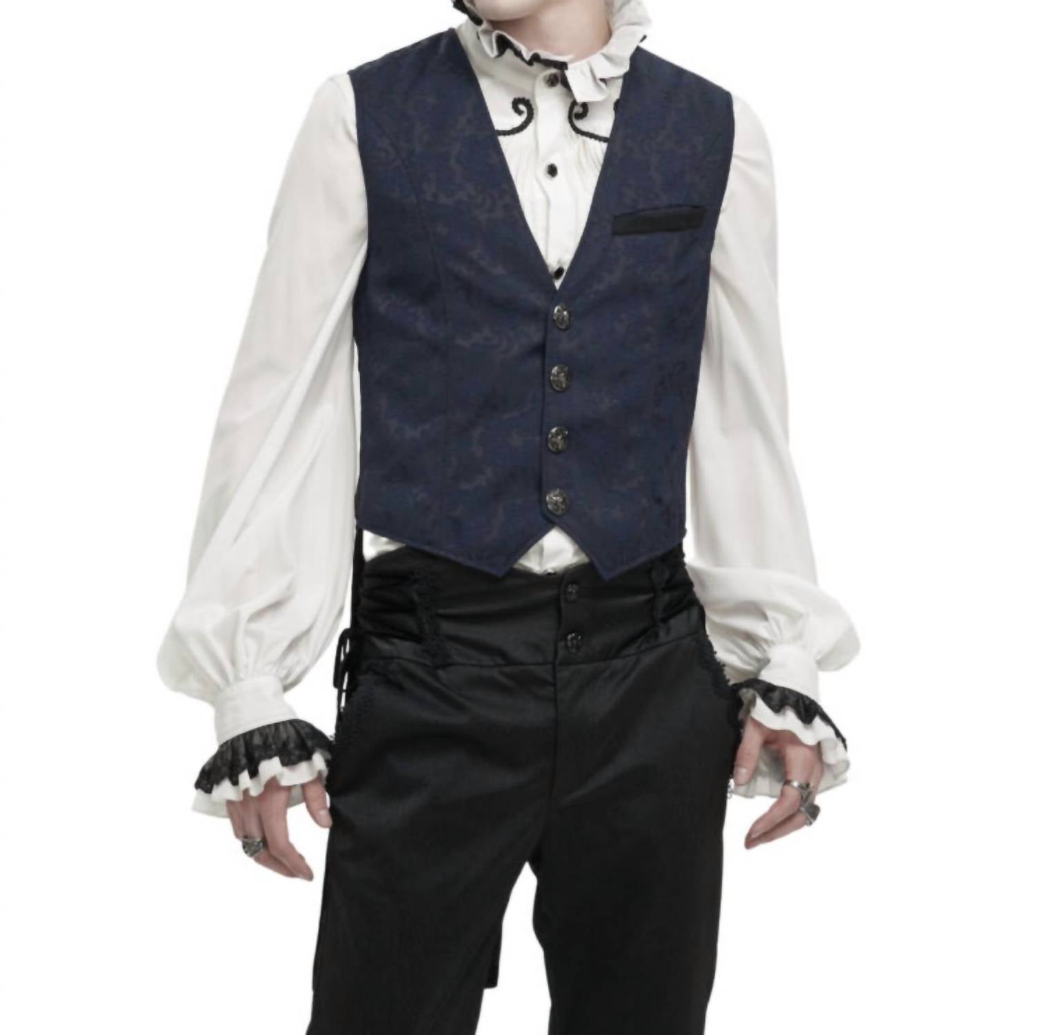 Western F.A.S.H.I.O.N - Jacquard Print Long Tail Vest