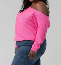 Minnie Rose - Cotton Cashmere Top - Plus