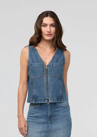 Du/Er - Performance Denim Zip Front Vest