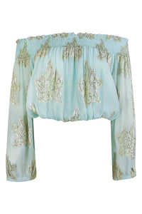 Ibz Mode - Women's Glimmer Off Shoulder Top