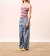 FRNCH Corallia Stripe Cami in multi - women's shirt - detail view
