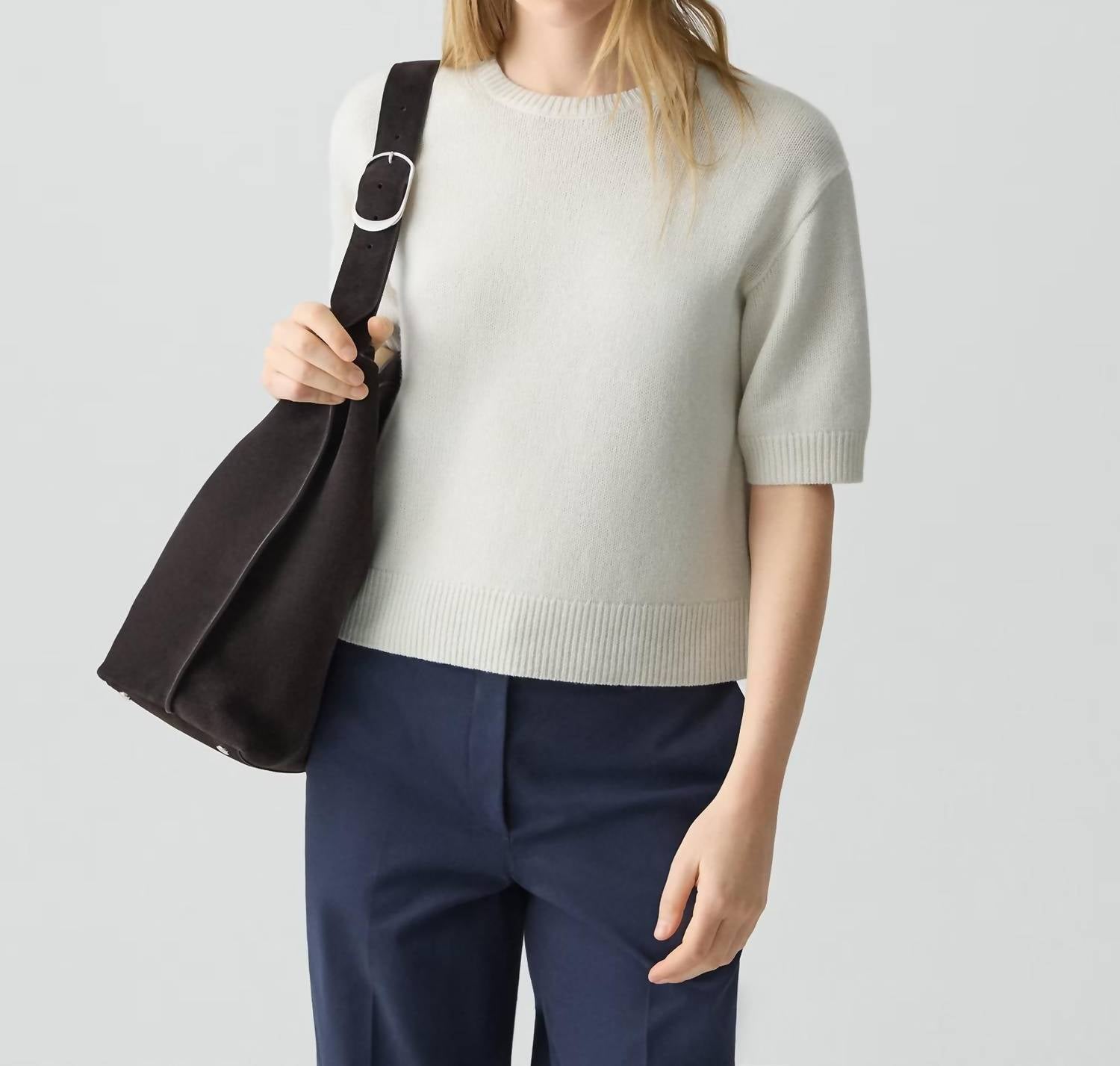 Theory - Cropped Cashmere Tee