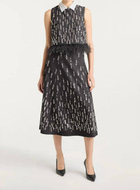 Cinq A Sept - Selene Top With Detailed Feather-trimmed Hem