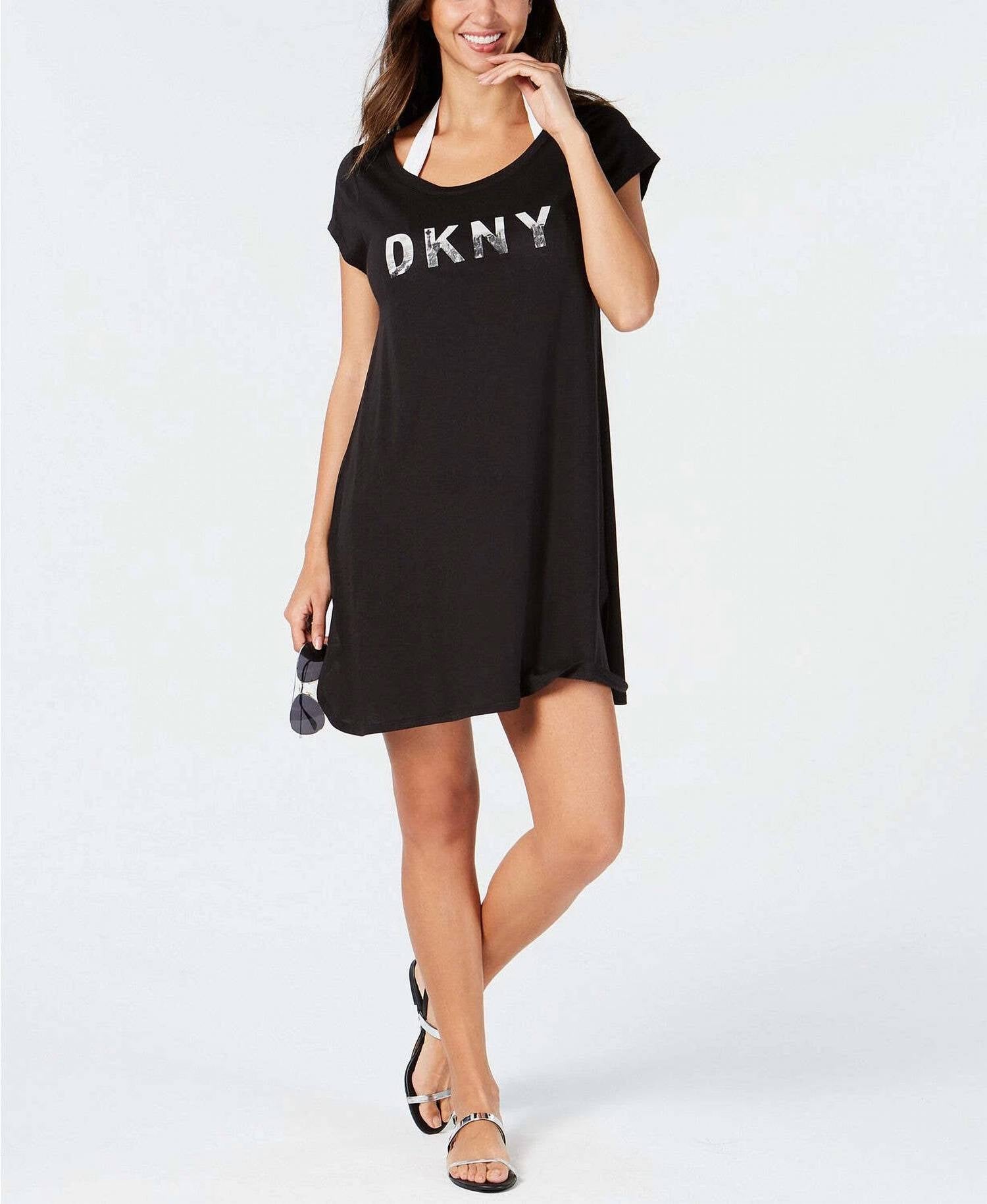 Dkny - DKNY Womens Logo Cover Up Dress