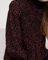 Les Coyotes De Paris - Girl's Cali Animal Print Blouse