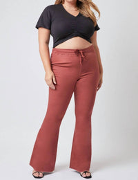Ymi - Chloe Pull On Fray Flare Jeans - Plus