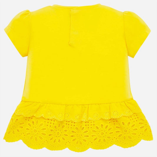Mayoral - Girls' Short Sleeve Eyelet Floral Tee