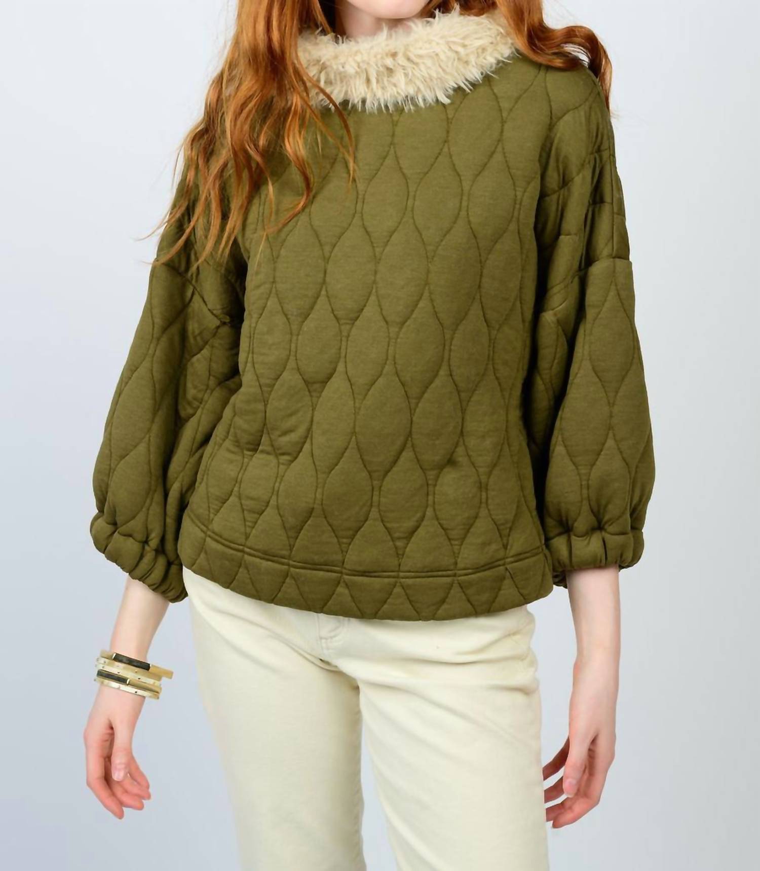 Ivy Jane - Poof Sleeve Quilted Popover Top