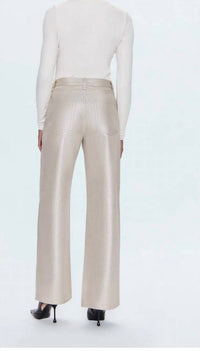PISTOLA Tate High Rise Bowed Wide Leg Jean in champagne - women's jeans - detail view