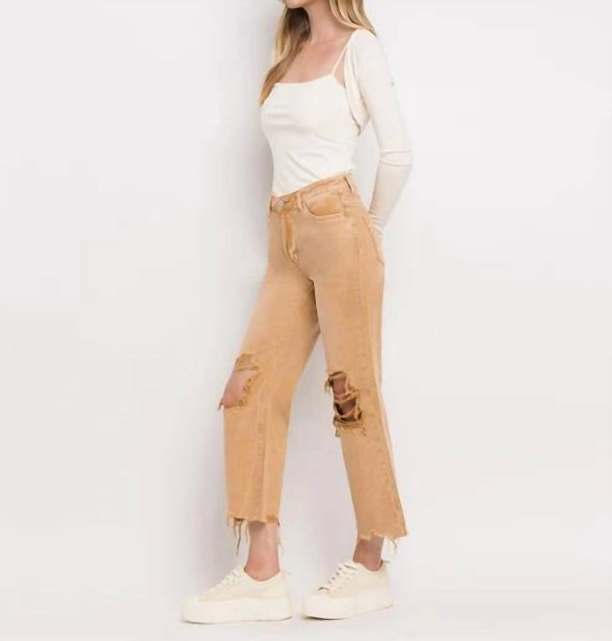 Vervet By Flying Monkey - Super High Rise 90s Vintage Crop Flare Jeans
