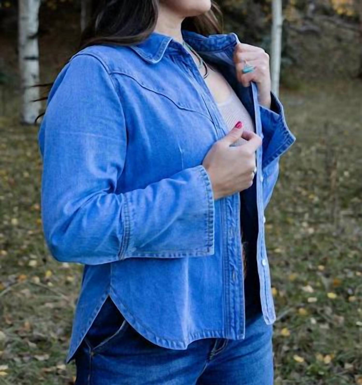 Kancan - Milliam Western Fitted Denim Shirt