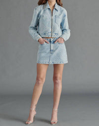 Steve Madden - Denim Cropped Glacia Jacket