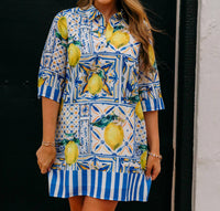 Jade - Placket Bell Sleeve Dress