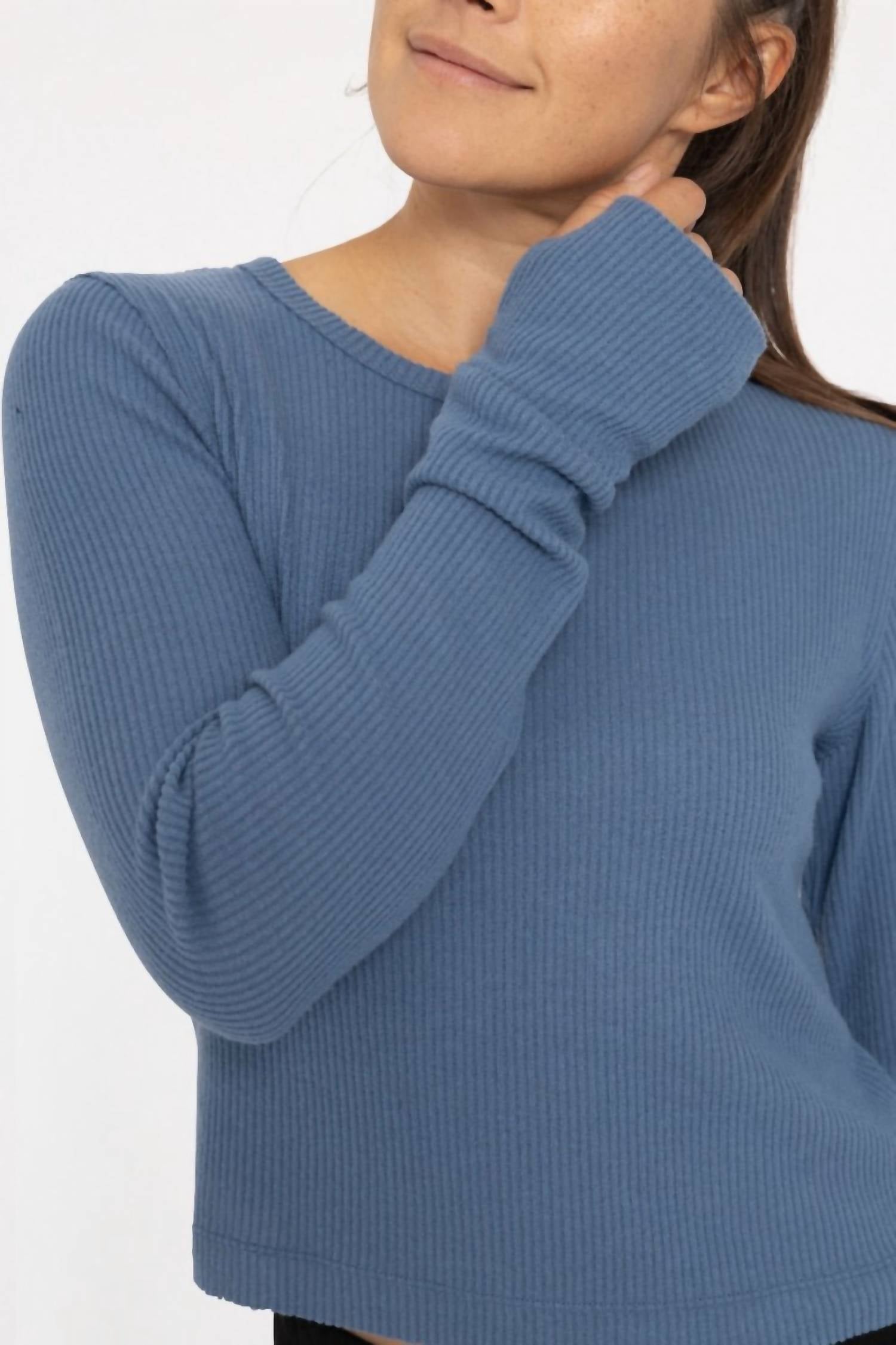 Mono B - Women's Ribbed Crew Neck Top