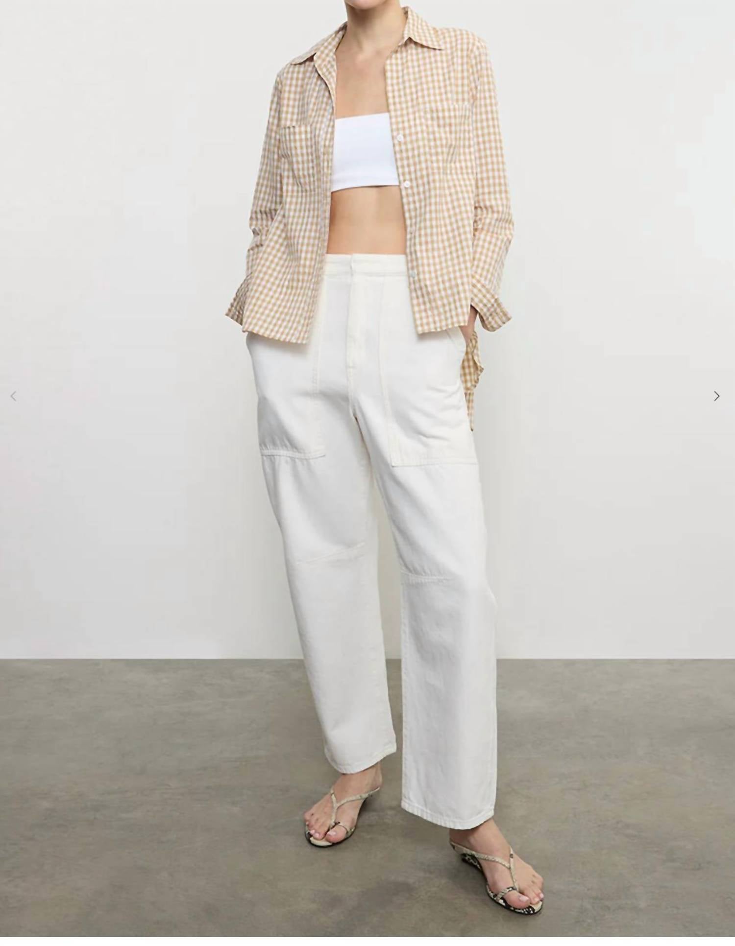 Enza Costa - Textured Gingham Shirt