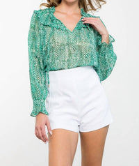 Thml - Sheer Animal Print Blouse