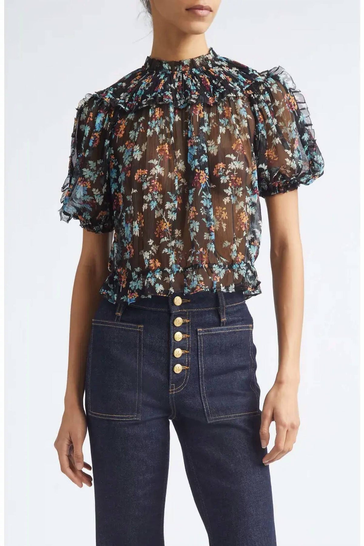 Ulla Johnson - Solenne Puff Sleeve Silk Top