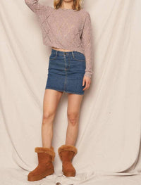 En Creme - Long Sleeve Knit Sweater Top