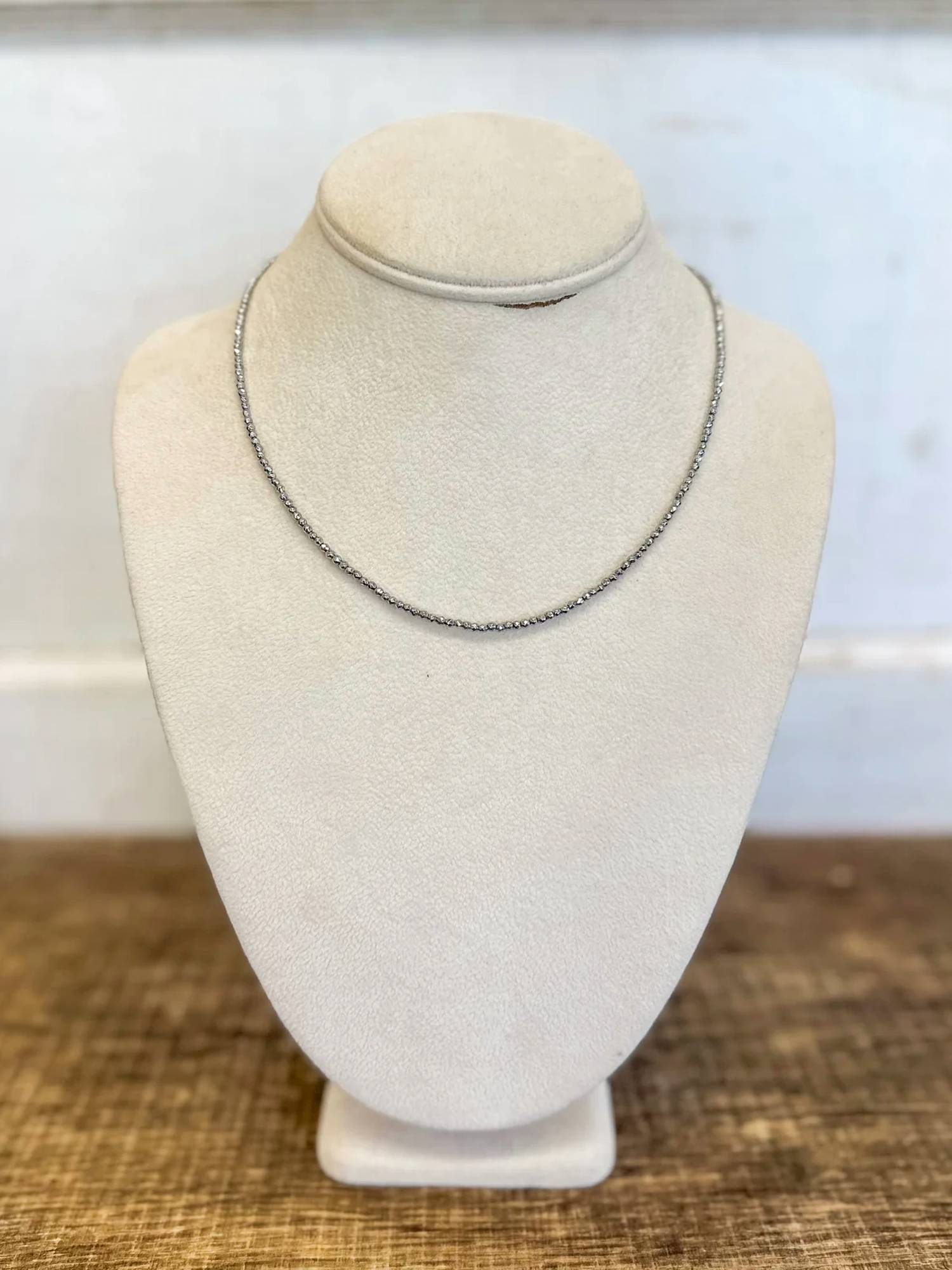 Enewton - Faceted Hematite 2mm Bead Choker