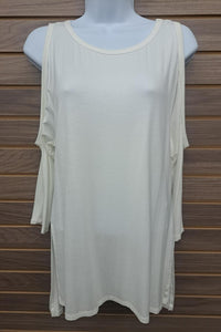 Gorilla Cat - Women's Cold Shoulder 3/4 Sleeve Top