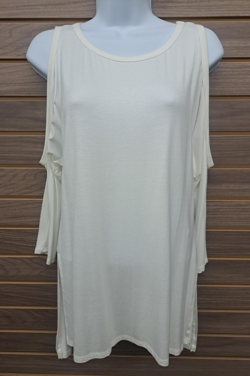 Gorilla Cat - Women's Cold Shoulder 3/4 Sleeve Top