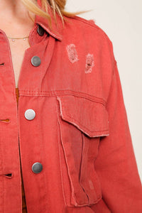 Timing - Hanging In There Denim Jacket