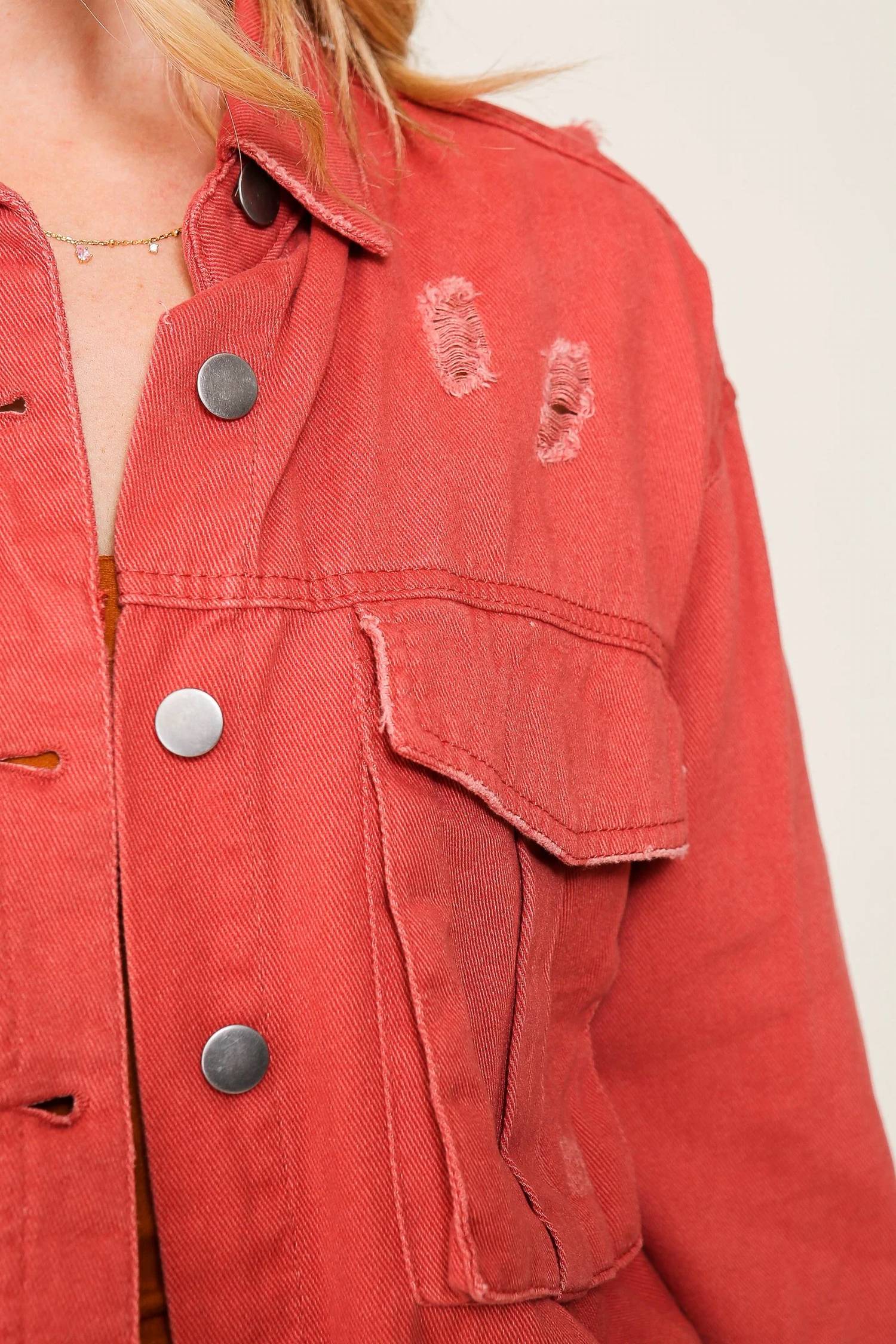 Timing - Hanging In There Denim Jacket