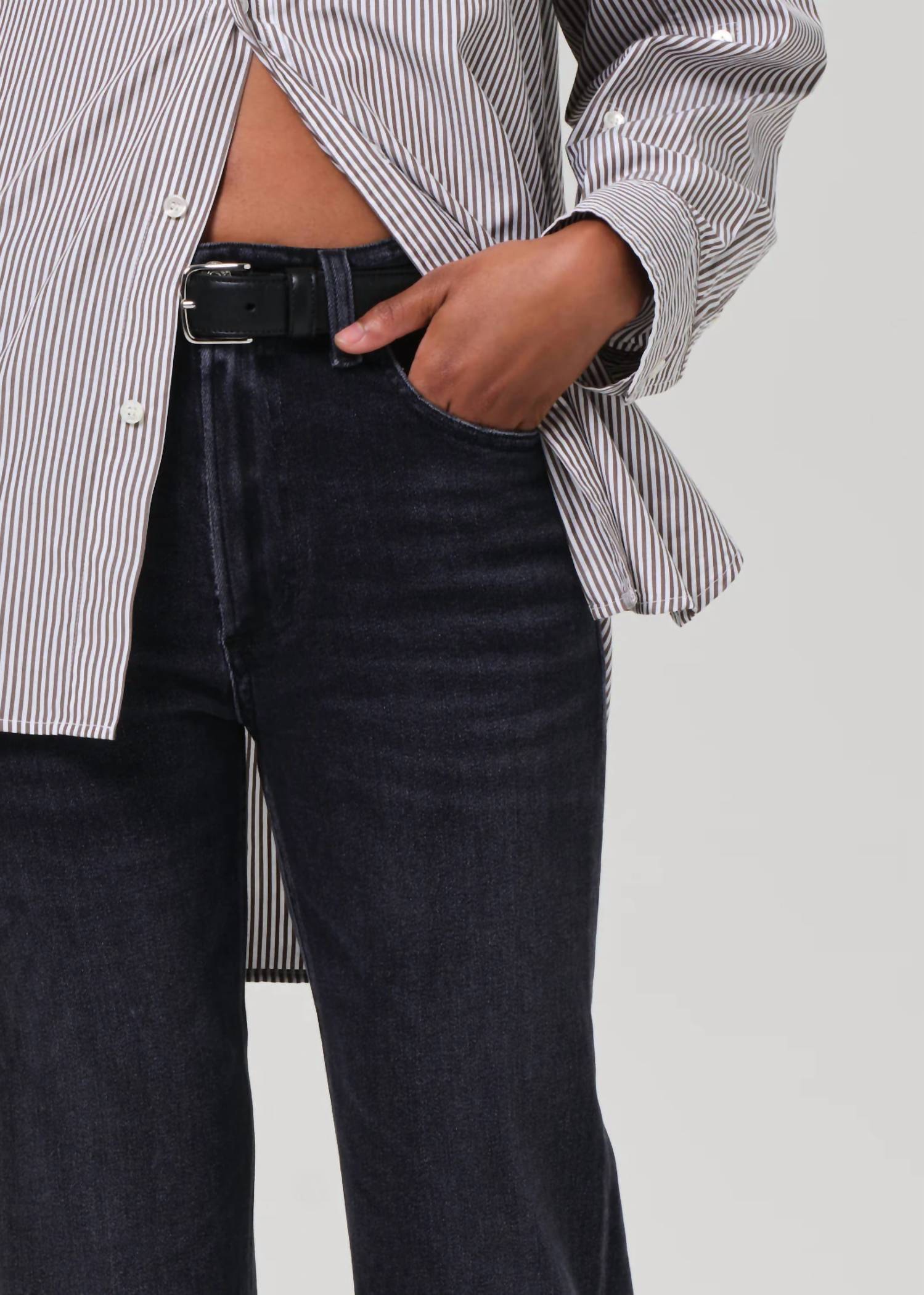 Citizens of Humanity Palma Straight Raw Hem Jean in medallion - women's jeans - detail view