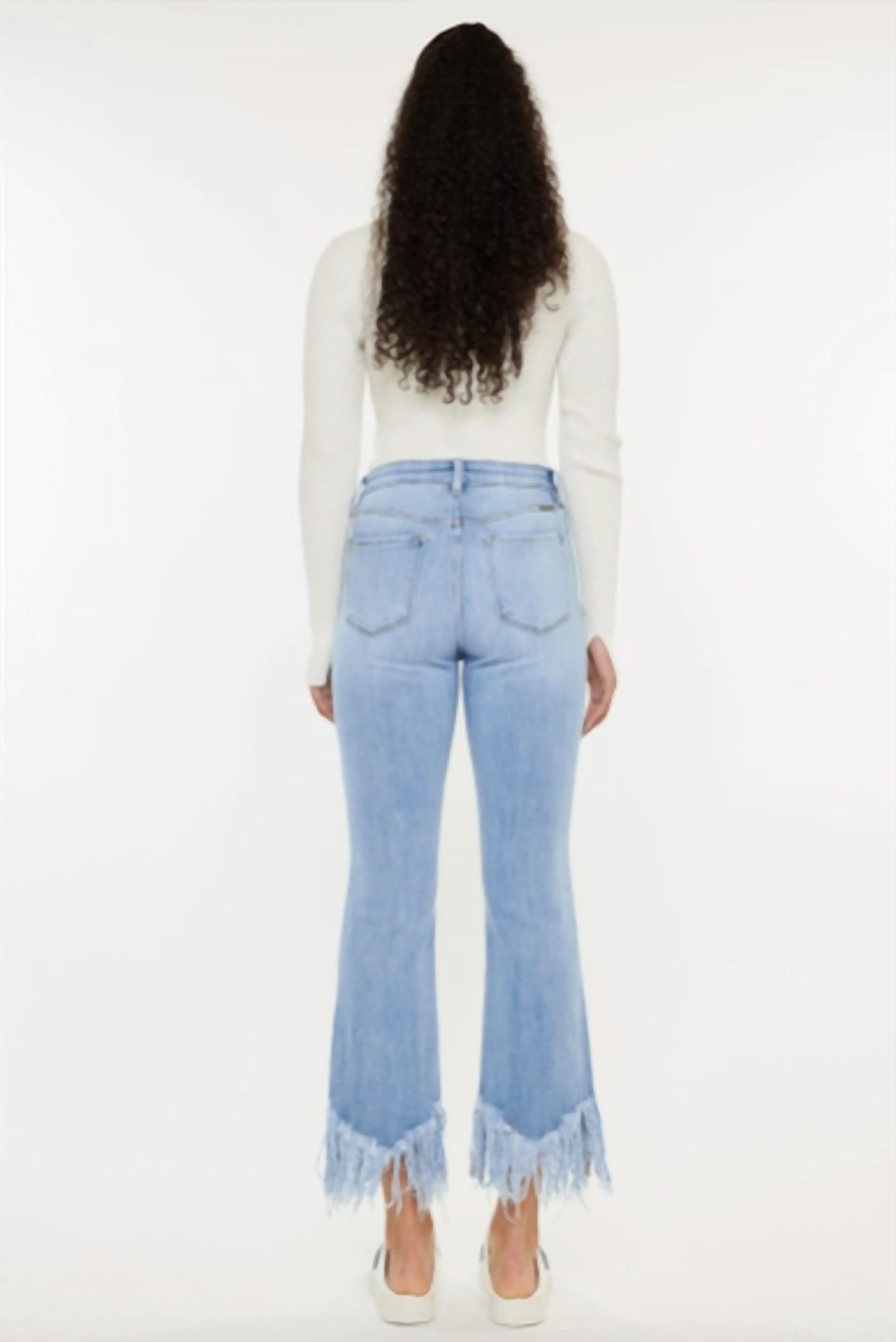 Kancan - High Rise Crop Bootcut Jeans