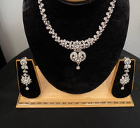 Donna Vinci Women's J122 Necklace And Earrings Jewelry Set in clear - women's jewelry