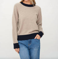 Six/Fifty - Dylan Colorblock Trim Sweater