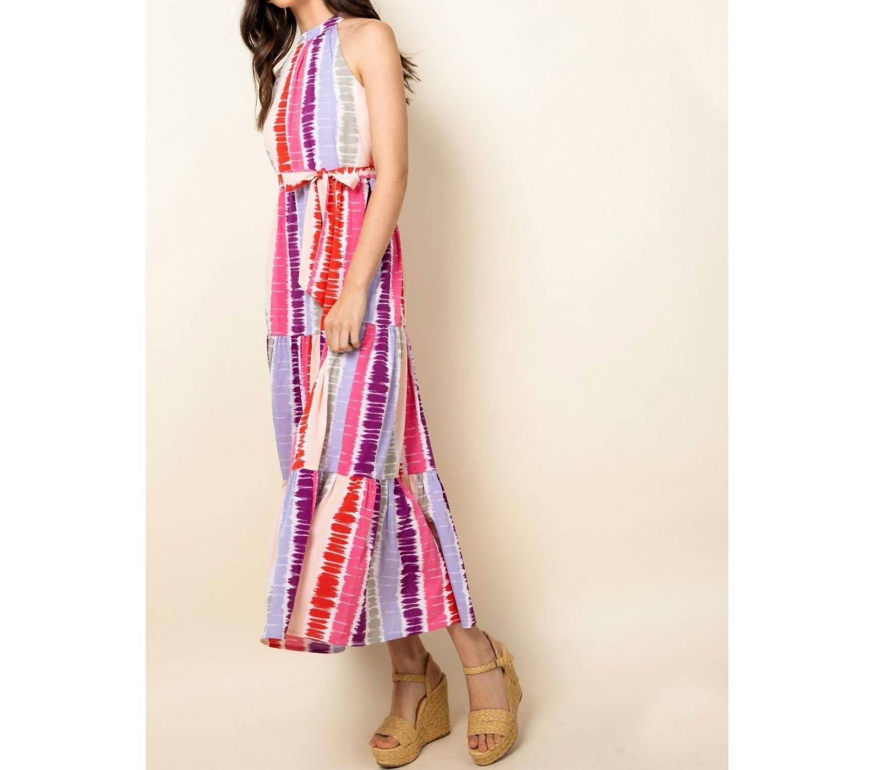 Thml - Tie Dye Tiered Maxi Dress