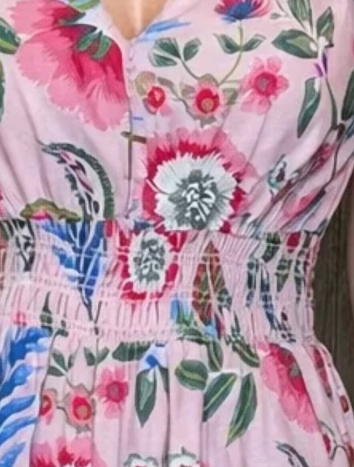 Charlie B - Smocked Waist Printed Dress