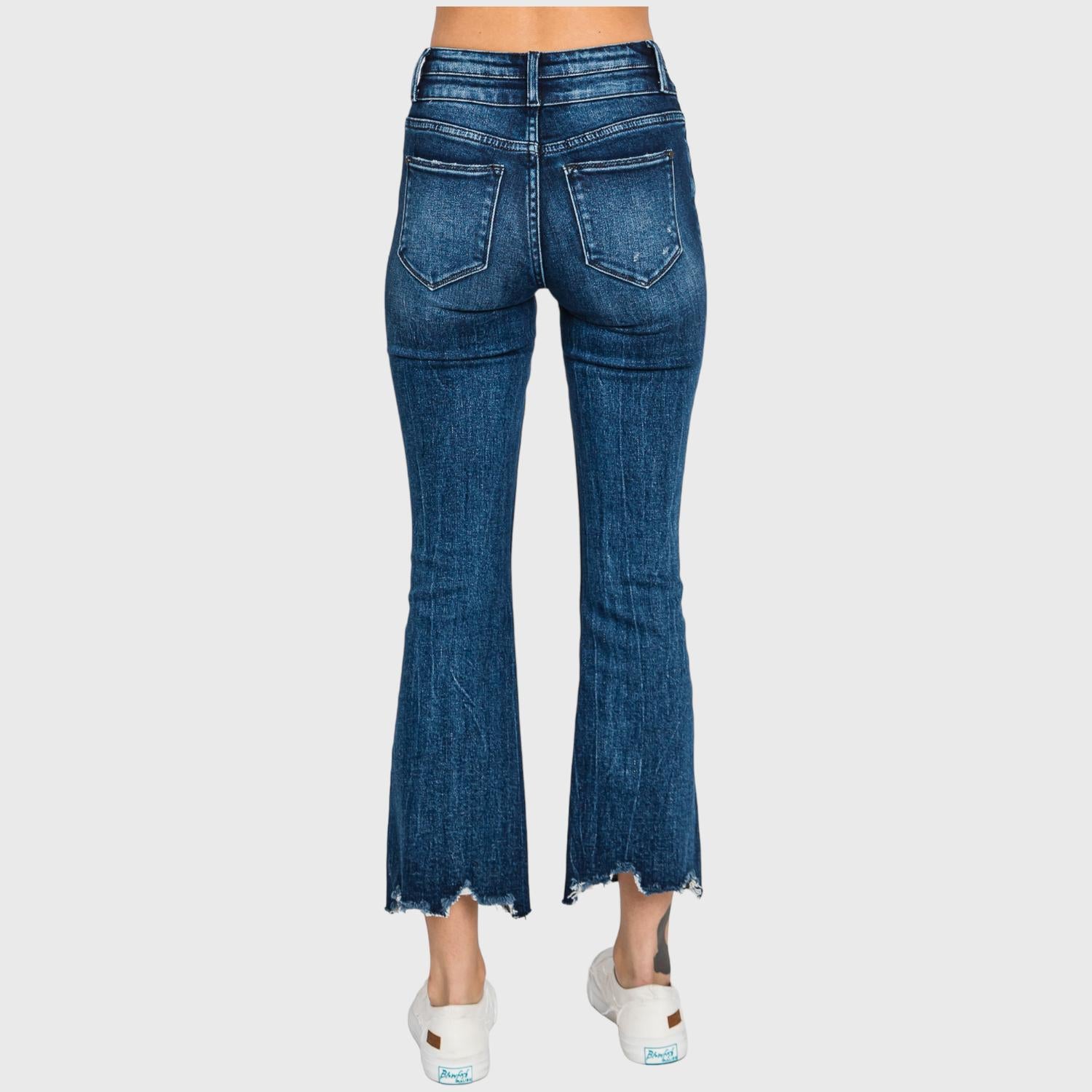 Petra153 Parker High Rise Crop Jeans in vintage dark - women's jeans - detail view