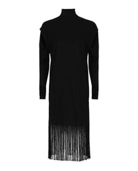 Salvatore Ferragamo - Cutout And Fringe Hem Dress